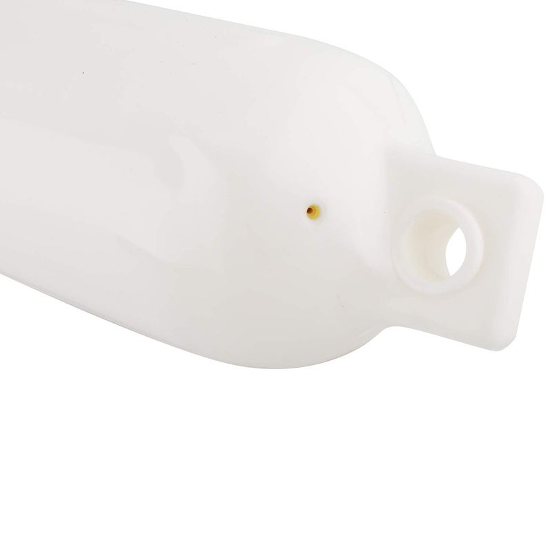 NovelBee 4 Pack of 4.5" x16 Ribbed Twin Eyes Boat Fender with Lines,Pump and Needle for Boat or Dock (White) - Image 4